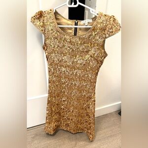Gold sequin minidress xs